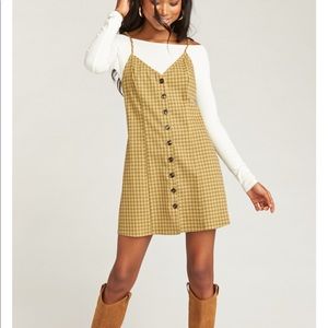 SMYM Remington Dress Button Down Spaghetti Strap PERFECT FOR THE HOLIDAYS